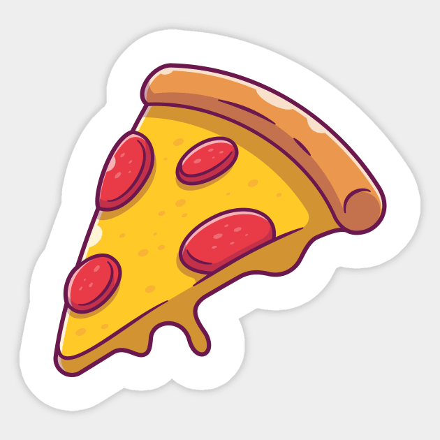 Slice of pizza with melted cheese cartoon Sticker by Catalyst Labs